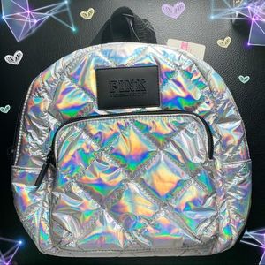 Pink mini  backpack iridescent